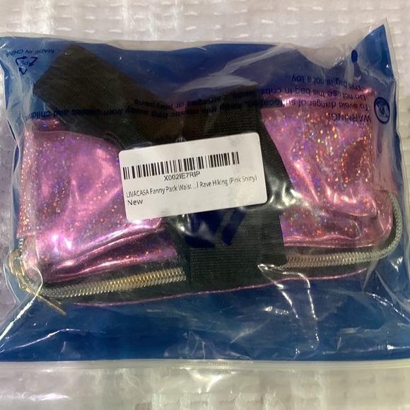Livacasa fanny pack.  Pink shiny NWT - Picture 5 of 5